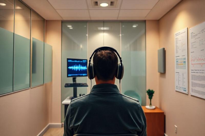 Exame Audiológico com Aparelho Exame Audiológico com Aparelho